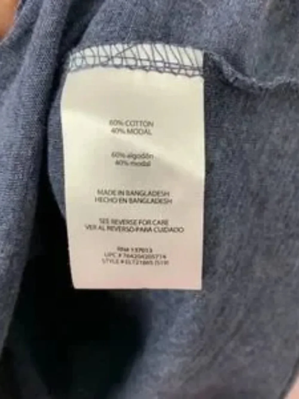 Blue V neck Short Sleeve shirt - Picture 3 of 5